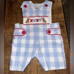 Babeeni gingham valentines boys romper